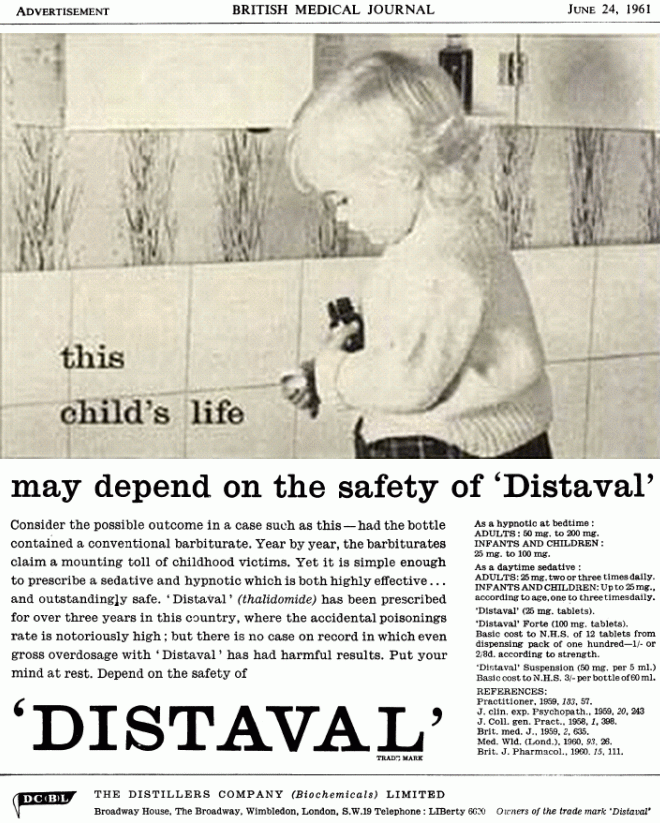 distaval thalidomide vintage ad